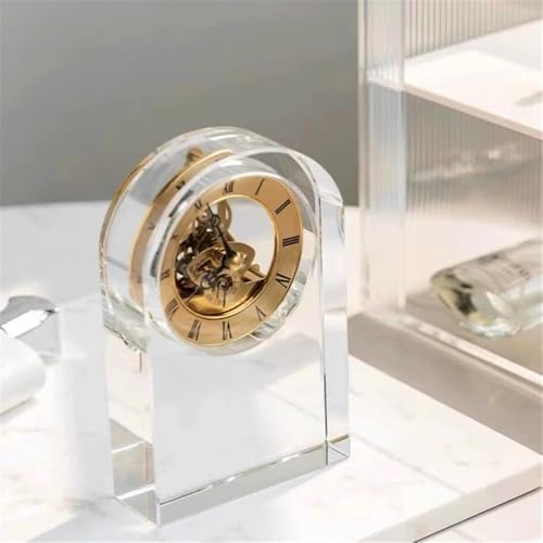 Reloj de mesa silencioso con maquinaria de precisión y estructura estéticamente limpia 4