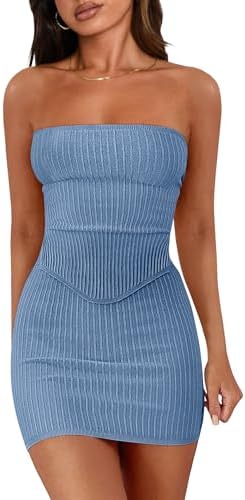 LILLUSORY Women&#39;s Two Piece Outfits Summer Matching Sets Crop Tops and Bodycon Skirt