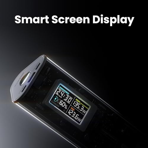 Image of SHARGEEK 170 Power Bank, 170W Total 24,000mAh High Capacity Portable Charger with Smart Display, IP66 140W PD3.1 Battery Pack for Laptop iPhone 17 /16 /15 Galaxy S26 / Google Pixel MacBook, Steam Deck