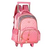 Mochila Infantil Rodinha Correntinha Sweet Queen Grande (Rosa)