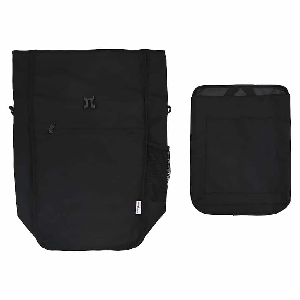 Borsa da bicicletta nera in poliestere, impermeabile e antiscivolo, con ampio spazio e comoda imbottitura, ideale per bici da città, MTB, bici da strada e escursioni in bicicletta all'aperto