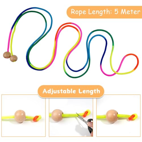 Springseil für Mehrspieler, 5 Meter Seilspringen Kind – Ansicht 4