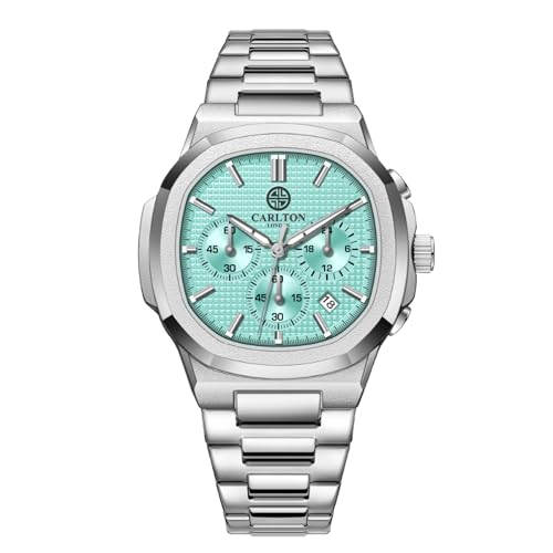 Image of Carlton London Men Stainless Steel Analog Watch | Black Waterproof Watches for Men Boys Male | Fashionable Trendy Quartz Movement Wrist Watch
