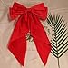 Christmas Hair Bows for Women, Red Green Silky Satin Hair Bows with Long Tail Oversized XMAS Hair Bow Barrettes French Hair Accessories for XMAS Christmas Santa Girls Gift
