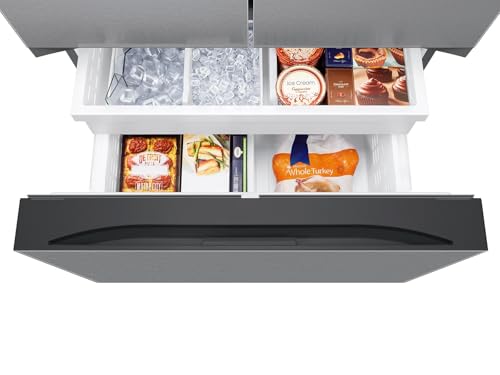 Image of Samsung 27 cu. ft. Mega Capacity Counter Depth 3-Door French Door Refrigerator with Dual Auto Ice Maker, Stainless Steel, RF27CG5100SRAA
