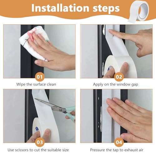 xiaoxianxian Dichtungsband Selbstklebend,Winddicht und Staubdicht Fensterdichtband,Fensterdichtungen,Dichtungsstreifen Multifunktion für Tür- und Fensterfugen Usw (5CM)