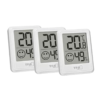 TFA Dostmann Digitale Mini-Luchtvochtigheidsmeter Set van 3