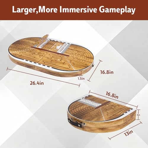 Juego de mesa Carreras de Caballos de madera plegable miniatura 3