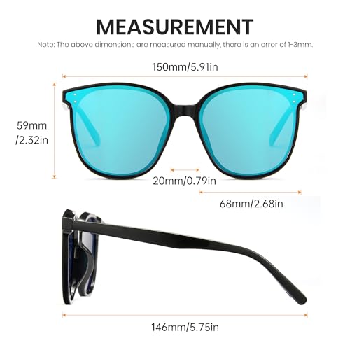 Image of Cyxus Oversized Cat Eye Sunglasses for Women Polarized Lens UV Protection for Beach Music Festivals Shopping 1902