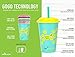 Reduce GoGo's – 12 oz Kids Tumbler Set, 3 Pack – Plastic Kids Cups with Straws and Lids – Dishwasher Safe, BPA Free – An Ideal Kids Smoothie Cup – Mix and Match, 3 Fun Designs, Pastel