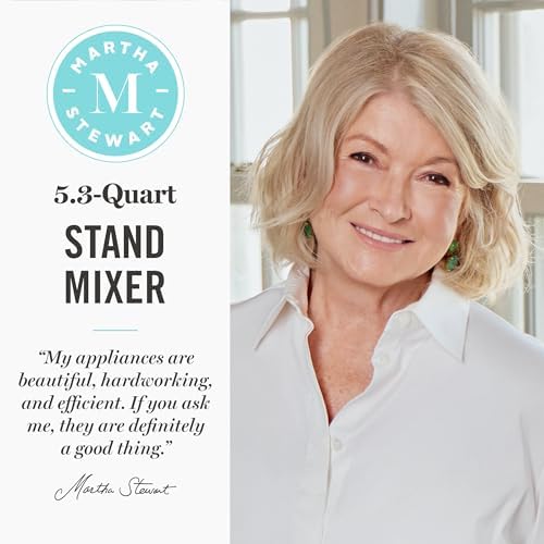 Martha Stewart 5.3QT Tilt Head Stand Mixer, 12 Speeds, Stainless Steel Bowl - 1