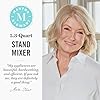 Martha Stewart Tilt-Head Stand Mixer, 12 Speed, 5.3QT Stainless Steel Bowl, Splash Guard with Pour Chute, Whisk, Dough Hook, Flat Beater, Electric Kitchen Baking Mixer, Bread, Cake, Whip, Linen White