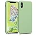 Produktbild kwmobile Hülle kompatibel mit Apple iPhone X Hülle - Silikon Handy Case - Handyhülle weiche Oberfläche - kabelloses Laden - Hellgrün