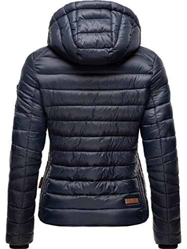 Navahoo Damen leichte Übergangsjacke Steppjacke mit Kapuze Lulana Navy Gr. S