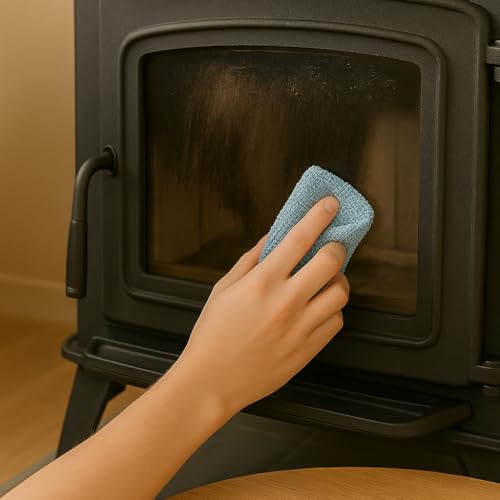 MEECO'S RED DEVIL 701 Wood Stove Glass Cleaner - Removes Creosote, Soot & Smoke from Wood, Pellet, Coal Stoves & Fireplace Inserts (16 fl oz) - Made in the USA