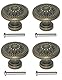 FUXXER 4x Antike Möbel-Griffe, Vintage Design, Bronze, 325x22mm, 4er Set