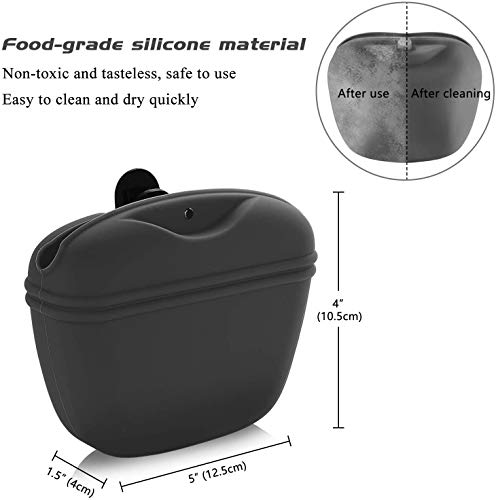 Image of Dog Silicone Treat Pouch Feeder Puppy Bag Clip Waist Pack Accessories Toys Pets pet Bowl Goods Training for Large Small Dogs
