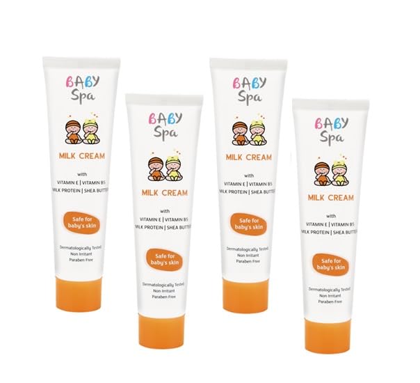 Baby Spa Milk Cream with Vitamins E & B5, Milk Protein, Shea Butter, Safe for Baby's Skin - Now in pack of 4-picture-33