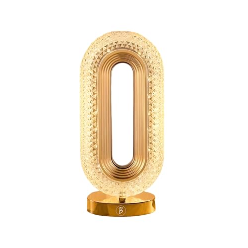 Image of Oval Crystal Desk Lamp-Touch Control Night Light with Stand, Bedside Lamp, Home Furnishing Decoration, Perfect for Gifts (Oval)
