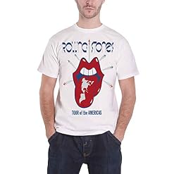 Rolling Stones The T Shirt Tour of The Americas Logo Nouveau Officiel Homme - Les Beatles, Paul McCartney, John Lennon, RIngo Starr, George Harrison