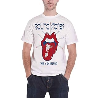 Rolling Stones The T Shirt Tour of The Americas Logo Nouveau Officiel Homme - Les Beatles, Paul McCartney, John Lennon, RIngo Starr, George Harrison