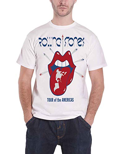Rolling Stones The T Shirt Tour of The Americas Logo Nouveau Officiel Homme - Les Beatles, Paul McCartney, John Lennon, RIngo Starr, George Harrison Rolling Stones The T Shirt Tour of The Americas Logo Nouveau Officiel Homme