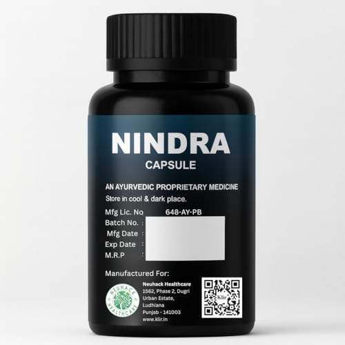 Image of Nindra Sleep Support Supplement | Ayurvedic capsule for relaxation and brain wellness