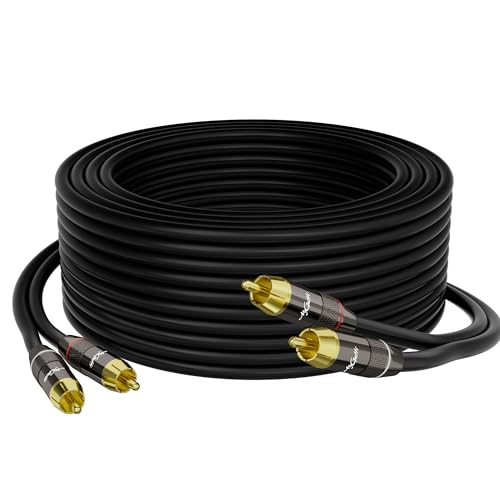 Cable RCA de 100 pies 2RCA a 2RCA de cobre sin oxígeno para cine en casa