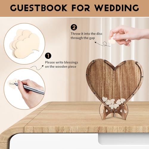 Libro de visitas de boda con soporte para evitar firmas olvidadas 4