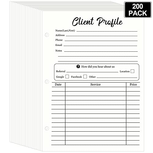 Feuilles d'informations client pour les ongles et spa - Cartes de suivi beauté 14 x 21 cm