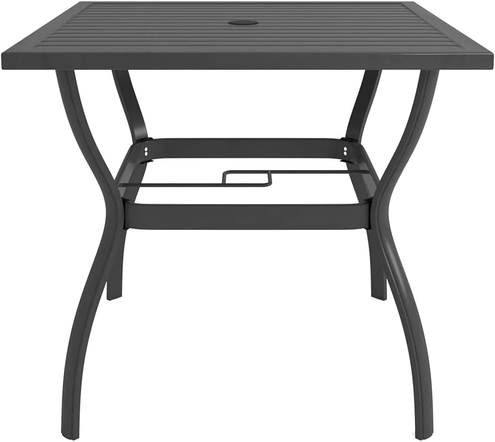 Patio Table,Garden Tables,Outdoor Dining Tables,Leisure Table,Game Tables,Outdoor Tables,Coffee Tables,Camping Tables,for Garden,Backyard,Bistro, Anthracite 32.1"x32.1"x28.3" Steel