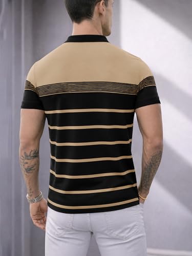 Image of Noble Monk Men's Regular Fit Polo Neck T-Shirt | Half Sleeve