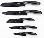 Lagostina 10-pc Knife Set, Non-Stick Coating, Includes a 5” Santoku Knife, 8” Bread Knife, 8” Chef Knife, 5” and a 3.5” Paring Knife