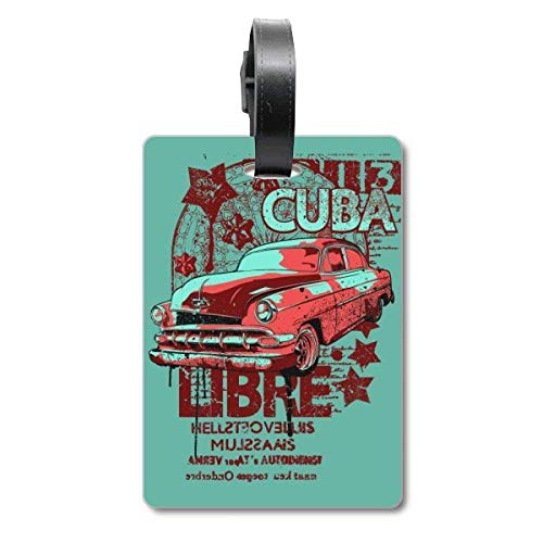 Étiquette de valise et bagage cabine au motif graffiti street de voiture rouge et vert