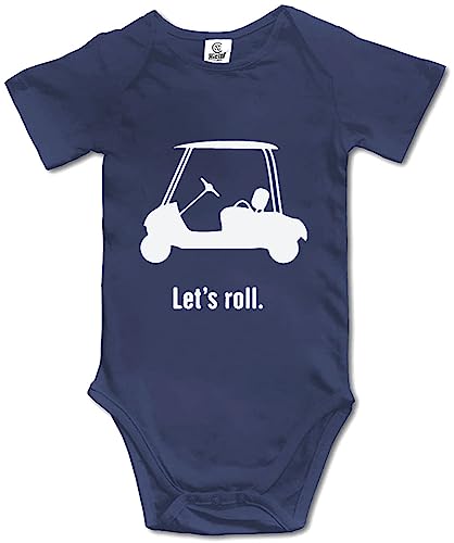 Image of Let's Roll Golf Cart Baby Bodsuit Long Sleeve Romper Cotton Jumpsuit Outfits