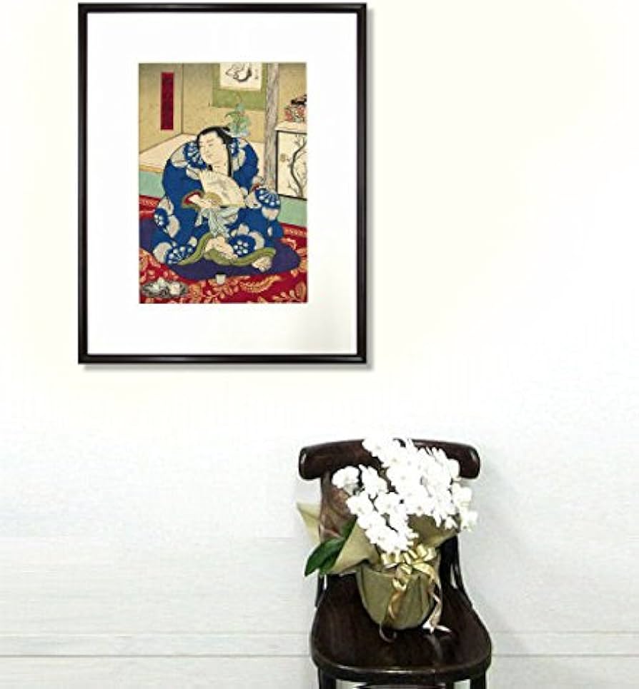 Amazon.co.jp: 蜂須賀国明『初代・梅ケ谷藤太郎』木版画 浮世絵 相撲絵