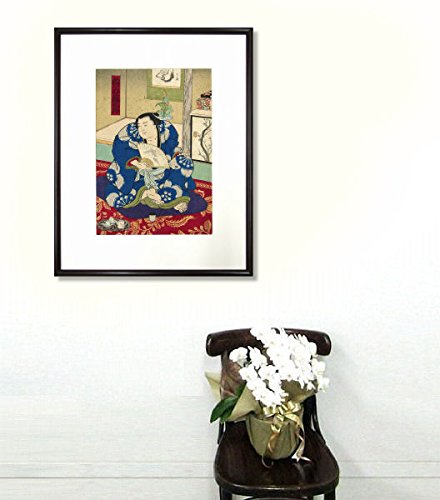 Amazon.co.jp: 蜂須賀国明『初代・梅ケ谷藤太郎』木版画 浮世絵 相撲絵