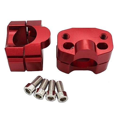 Guidon trop bas ? Rehausseur de guidon 28mm CNC rouge pour moto position droite