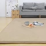 Colorsroom カーペット ラグ 極厚25mm 200×250cm 約3畳 クッションラグ 防音 厚手 撥水加工 防ダニ 抗菌 防臭 低ホルム もちもち ふわっと手触り ホットカーペット対応 低反発と同じ厚み ラグマット こたつ敷きマット リピングマット モカ