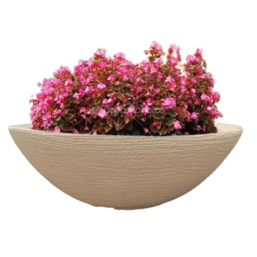 Vaso Polietileno Bacia Para Plantas Flores Jardim Luxo 50cm (BEGE...