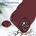 Anuck for iPhone 11 Case Wave, Curly Frame Design for Women Girls, Cute Wavy Solid Color Aesthetic Phone Case Soft Flexible TPU Shockproof Full-Body Protective Cover 6.1 inch - Wine Red