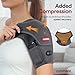 comfheat Cordless Shoulder Heating Pad with Vibration Massage for Frozen Shoulder Rotator Cuff Pain Relief, 5000mAh Battery Powered Heated Shoulder Brace Wrap, 1-3H Hot Compress for Men & Women
