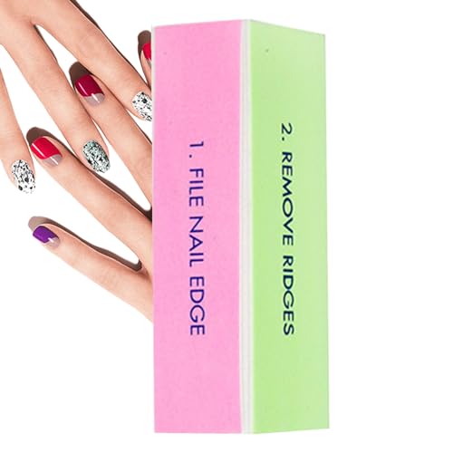 Bloque de archivos para uñas de 4 vías - Bloque buffer de uñas de 4 vías | Bloque tampón de uñas tampón de uñas | Bloqueo de rosca liso y buff y brillo para uñas naturales óptimo