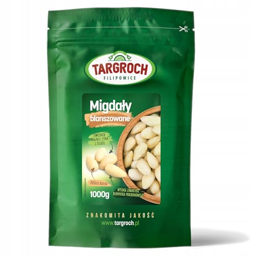 Almendras peladas Targroch 1000g natural en grano para reposteria y cocina