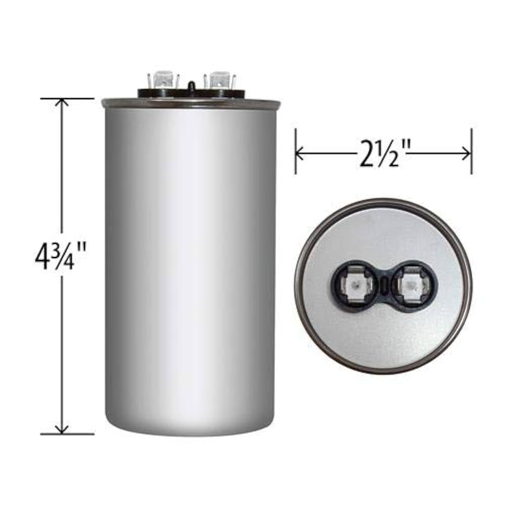 CPT01074-80 uf MFD 440 Volt VAC - Trane Round Run Capacitor