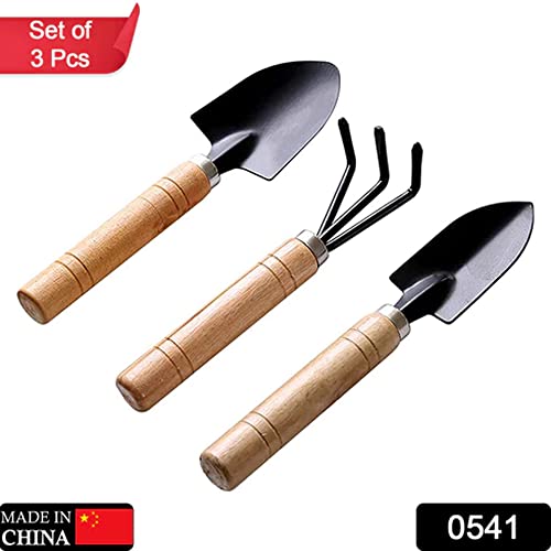Suzec Gardening Combo Tools Kit - Handle Cultivator, Garden Fork, Gardening Trowel | Gardening Tools Set (3pc Garden Tool)