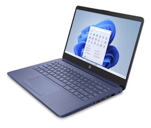 Image of HP Stream 14 inch HD Laptop, Intel Celeron N4120, 4GB RAM, 64GB eMMC, Windows 11 Home in S Mode(14-cf2111wm, Blue) (Renewed)