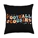 Football Cousin Groovy Football Player Cousin Throw Pillow