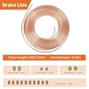 Brake Pipe Flaring Tool Set, Include 3 in 1 Tubing Bender, 3/16in 25ft Brake Line with 16 Joints, 1 Tube Cutter, Brake Line Flaring Tool for Vehicle Brake Systems, Air Conditioning Systems #4