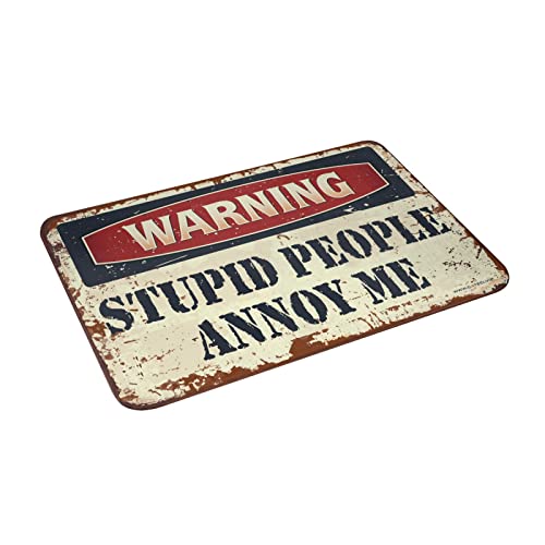 Tapis d'extérieur d'automne drôle avec message d'avertissement de 50 x 80 cm